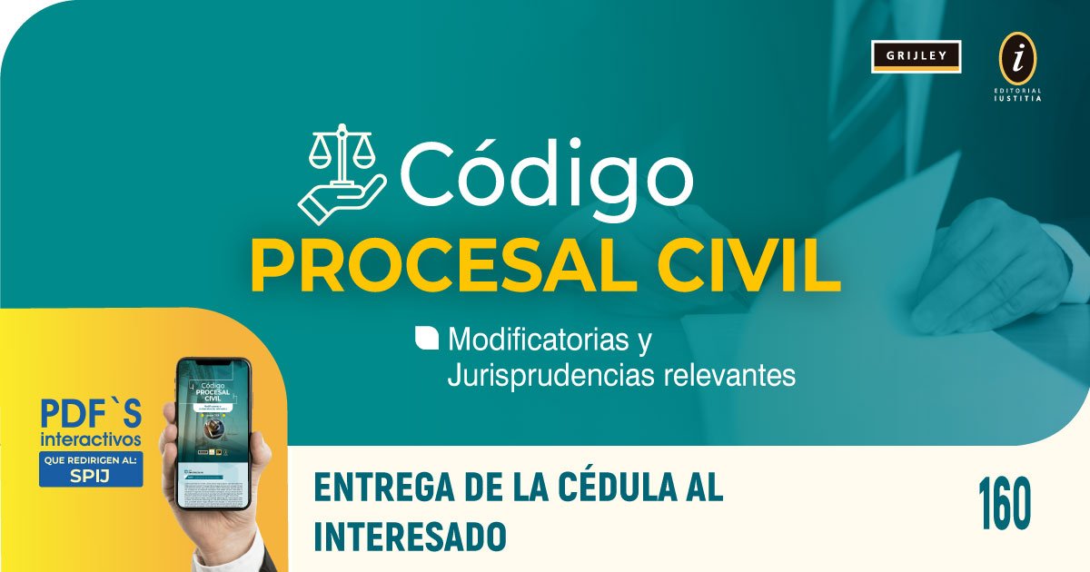 Artículo 160 del Código Procesal Civil