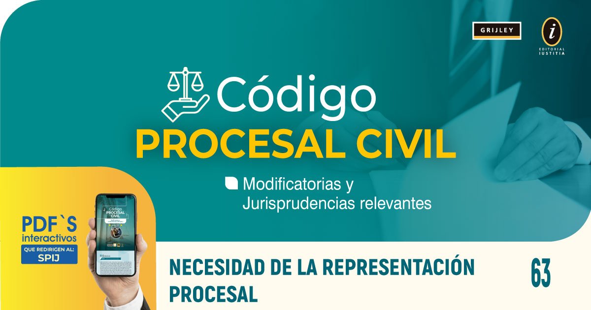 Artículo 63 del Código Procesal Civil